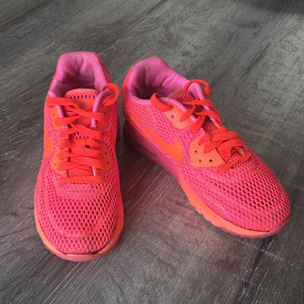Nike Air Max Ultra Breathe Pink and Orange Sneakers Running Shoes 7